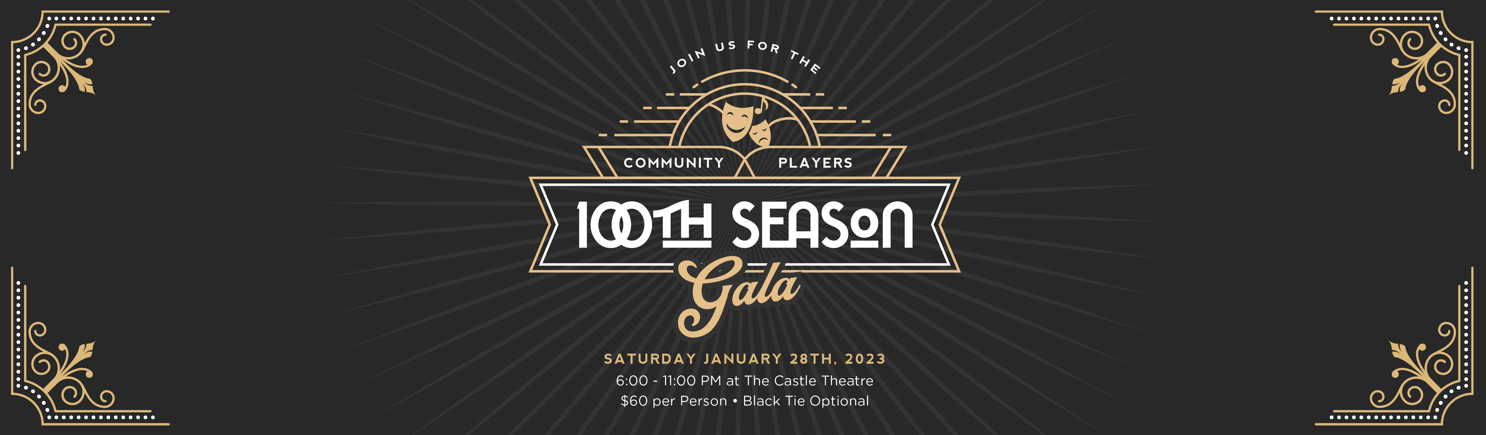 Click here for more information about Community Players Theatre's 100th Season Gala